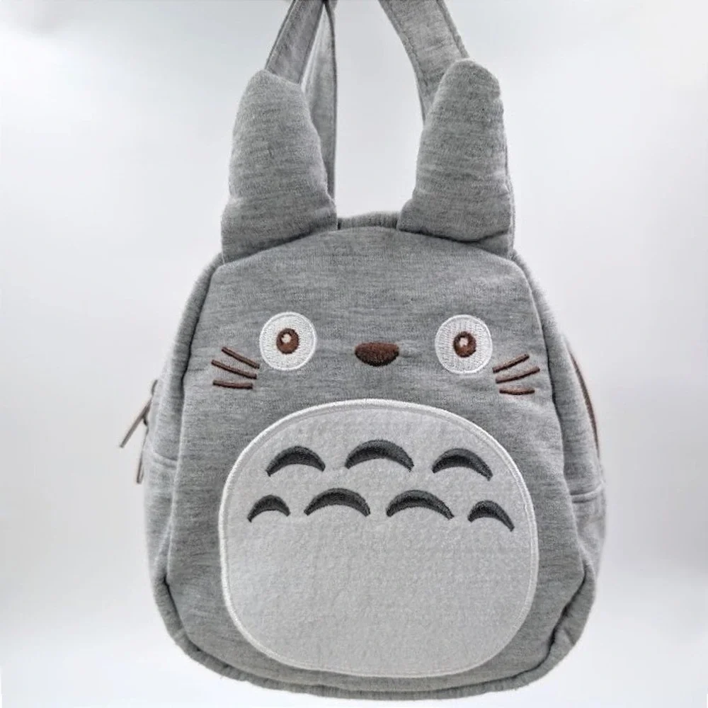 Totoro Pouch Lunch Bag Gray Fabric‎ Mini Size Travel